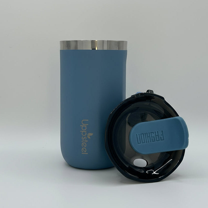 RVS Koffie- & Theebeker 300 ml – Blauw| Warm & Koud