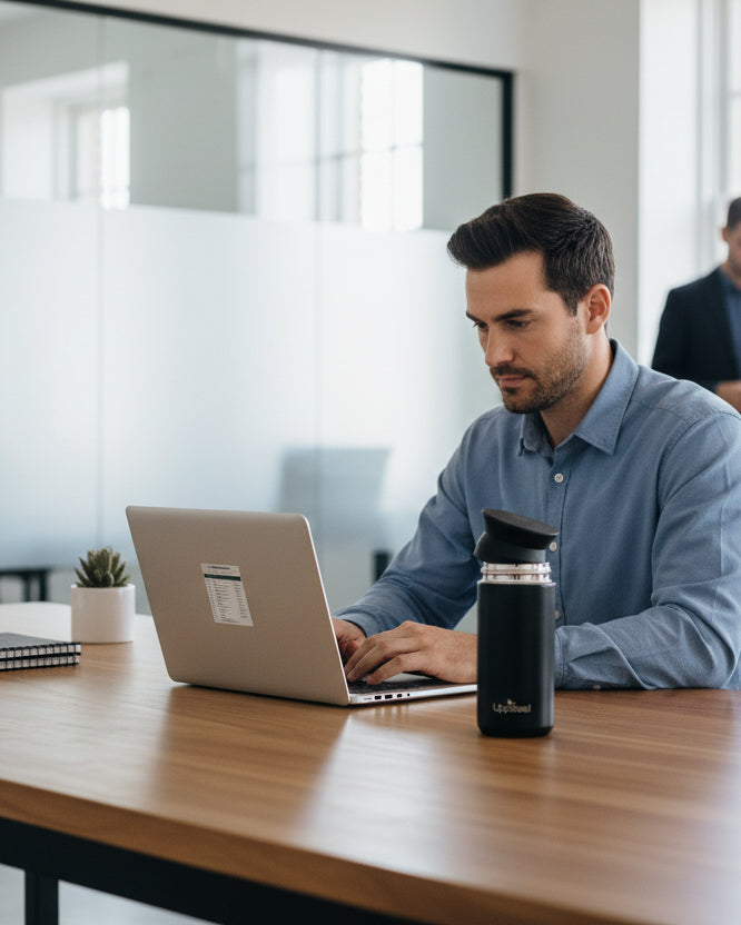 350 ml Koffie/Thee Beker – RVS & BPA-vrij – Met 2 Handige Deksels