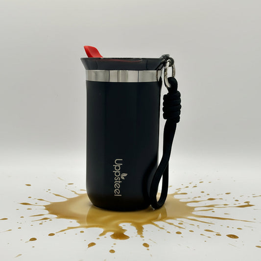 RVS Koffie- & Theebeker 300 ml – Zwart | Warm & Koud