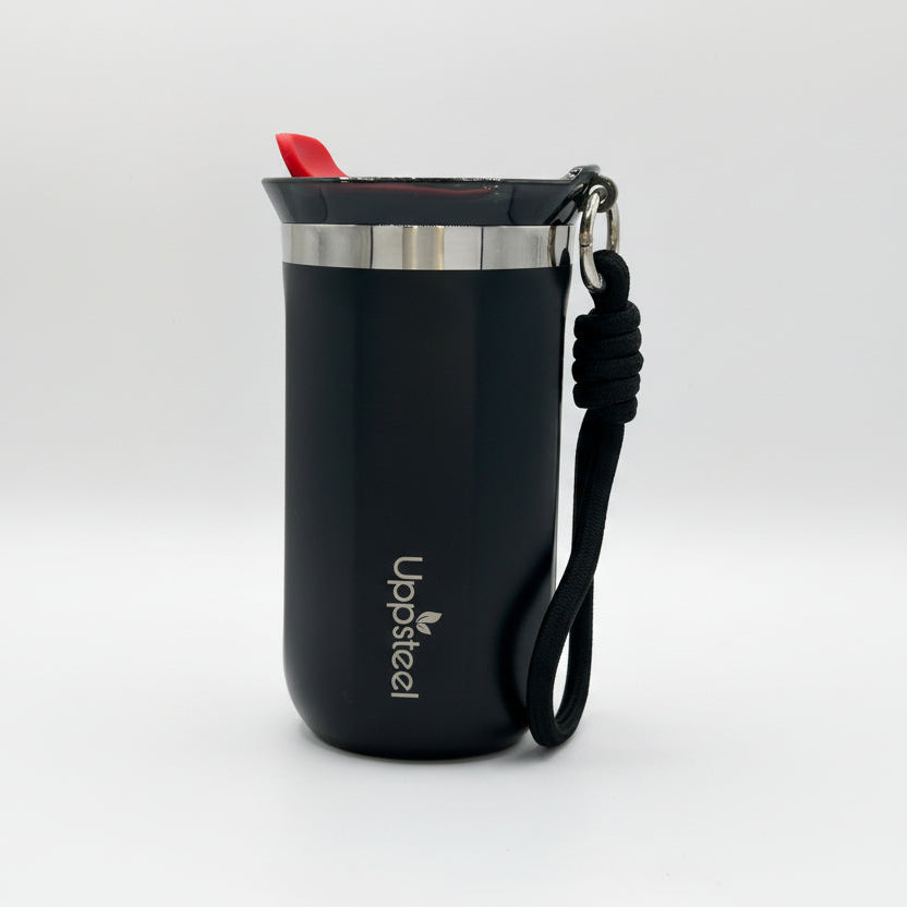 RVS Koffie- & Theebeker 300 ml – Zwart | Warm & Koud
