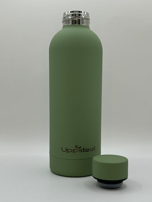 RVS Waterfles 500 ml – Mintgroen | Warm & Koud