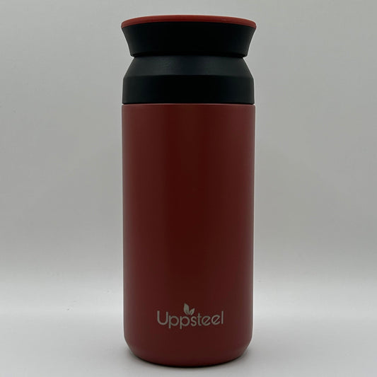 RVS Koffie- & Theebeker 350 ml – Rood | Met 2 Deksels
